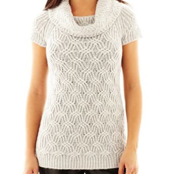 Worthington Gray Textured Cowl Neck Tunic Sweater - FINAL SALE *** PRICE IS FIRM - Picture 10 of 10